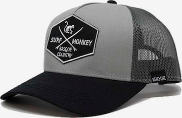 Surf Monkey Athletic Cap in Grey: front
