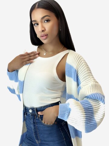 Elara Lang cardigan i blå