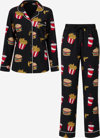 LEAFLETIC Pyjamas i sort: forside