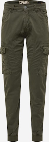 ALPHA INDUSTRIES Tapered Cargobroek 'Spark' in Grijs: voorkant