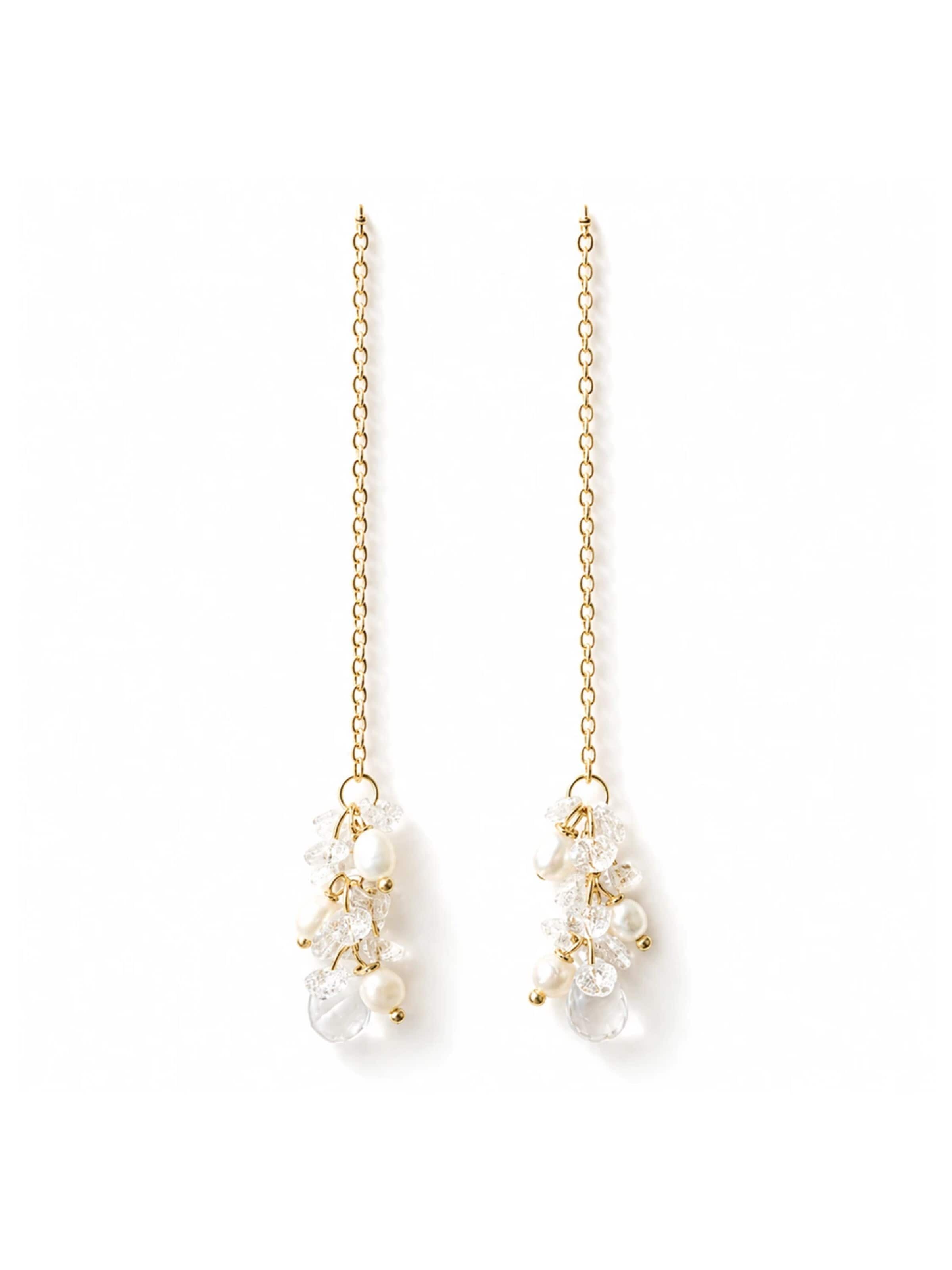SallyJaneBridal Oorbellen 'Elara Earrings Gold' in Goud: voorkant