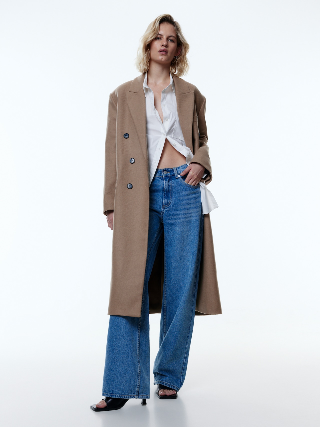 EDITED Produits Manteau mi-saison 'Singa' marron