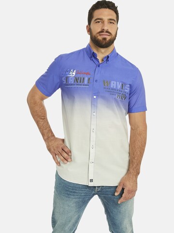 Fit confort Chemise ' Oddi ' Jan Vanderstorm en bleu : devant