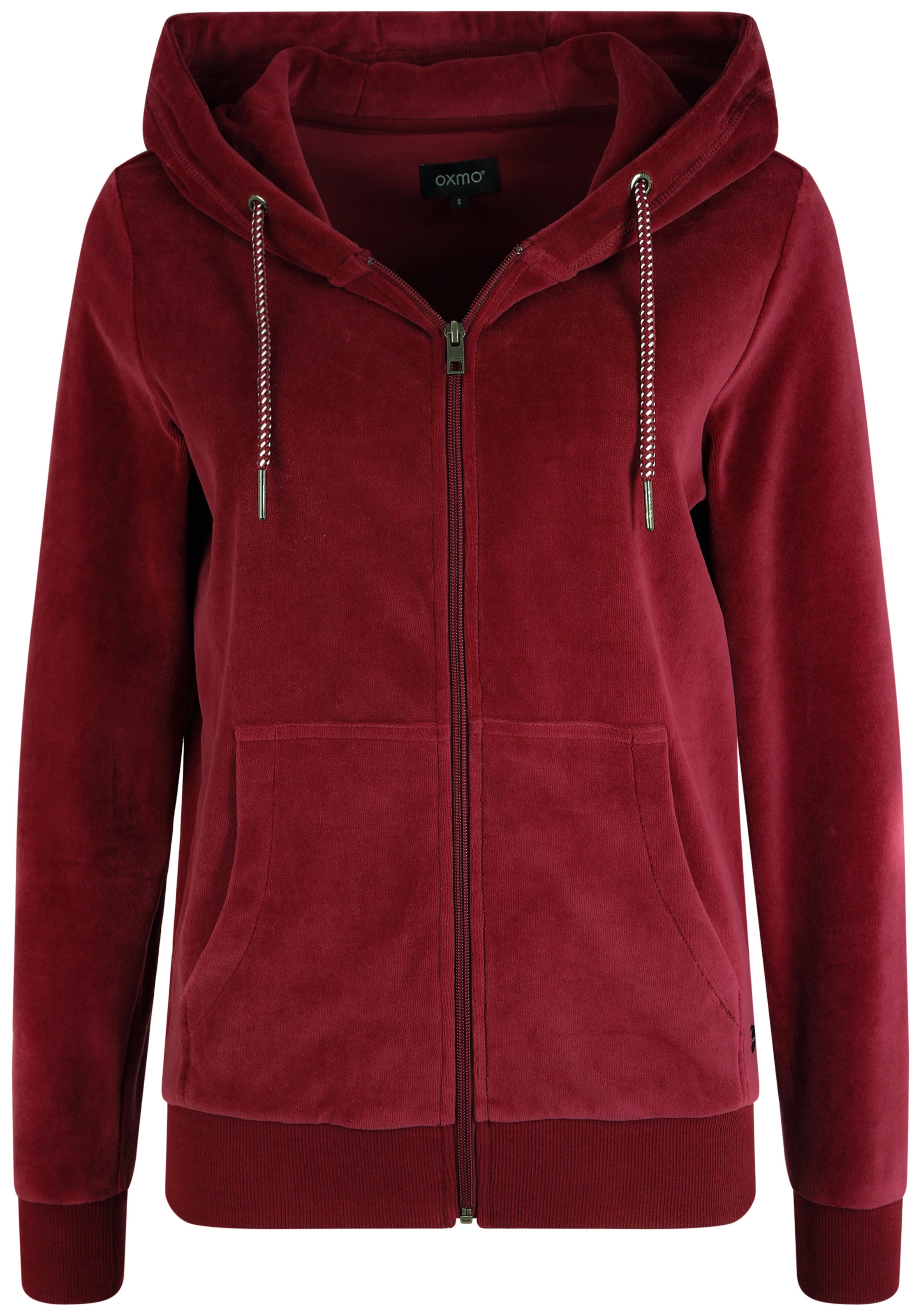 Oxmo - Sudadera con cremallera 'Nicky' en rojo: frente