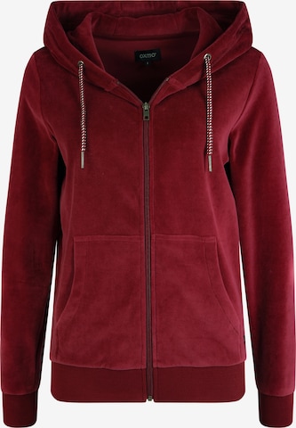 Oxmo Zip-Up Hoodie 'Nicky' in Red: front