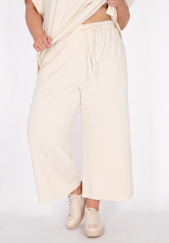 Usha - Loosefit Pantalón en beige: frente