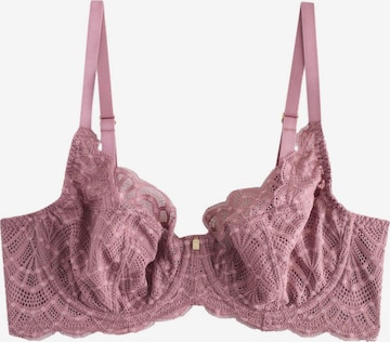 Next T-Shirt Rintaliivi 'Chloe' värissä lila: etupuoli