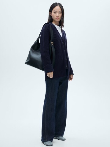 MANGO Gebreid vest 'Soto' in Blauw