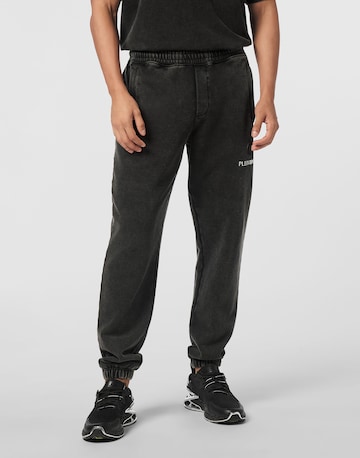 Plein Sport Tapered Broek in Zwart: voorkant