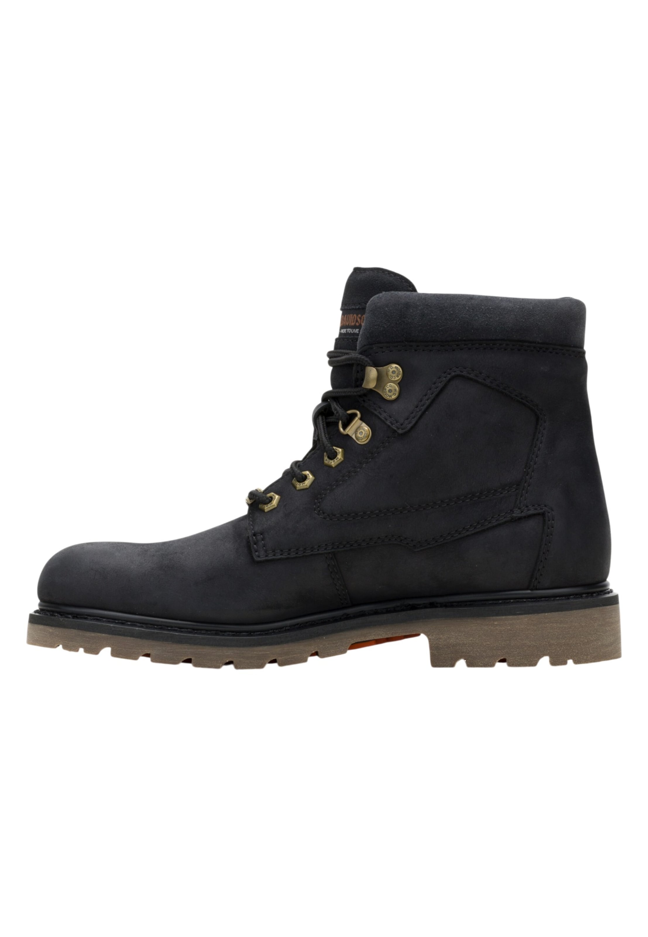 Harley Davidson - Botas com atacadores 'Badlands Skull' em preto: frente