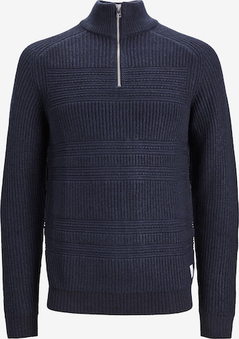 JACK & JONES Sweater 'DAVIS' in Blue: front