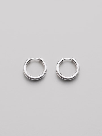 REYTEL - Pendientes 'THE HOOP S' en plata: frente