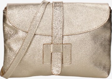 Pochette 'Pochette Donna Vera Pelle Laminato - Tracolla Regolabile' di Viola Castellani in oro: frontale
