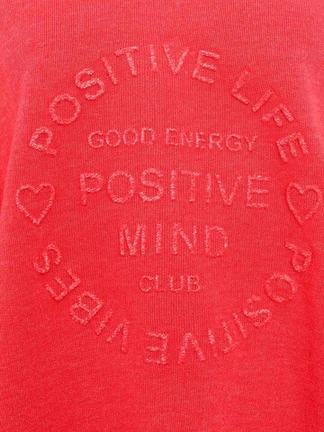 Zwillingsherz Pullover 'Positive Mind' in Rot