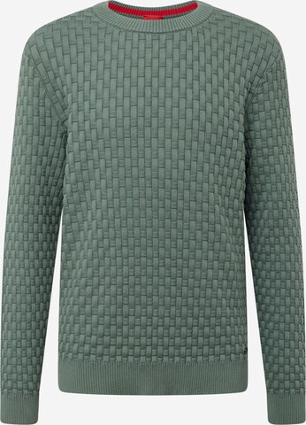 HUGO Sweater 'Stubon' in Green: front