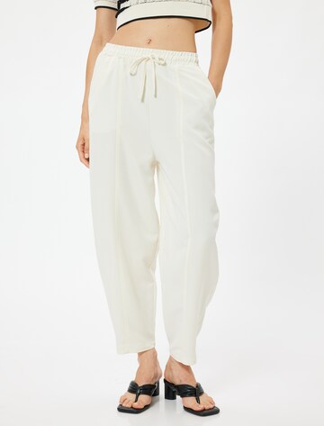 Koton Loosefit Broek in Beige: voorkant
