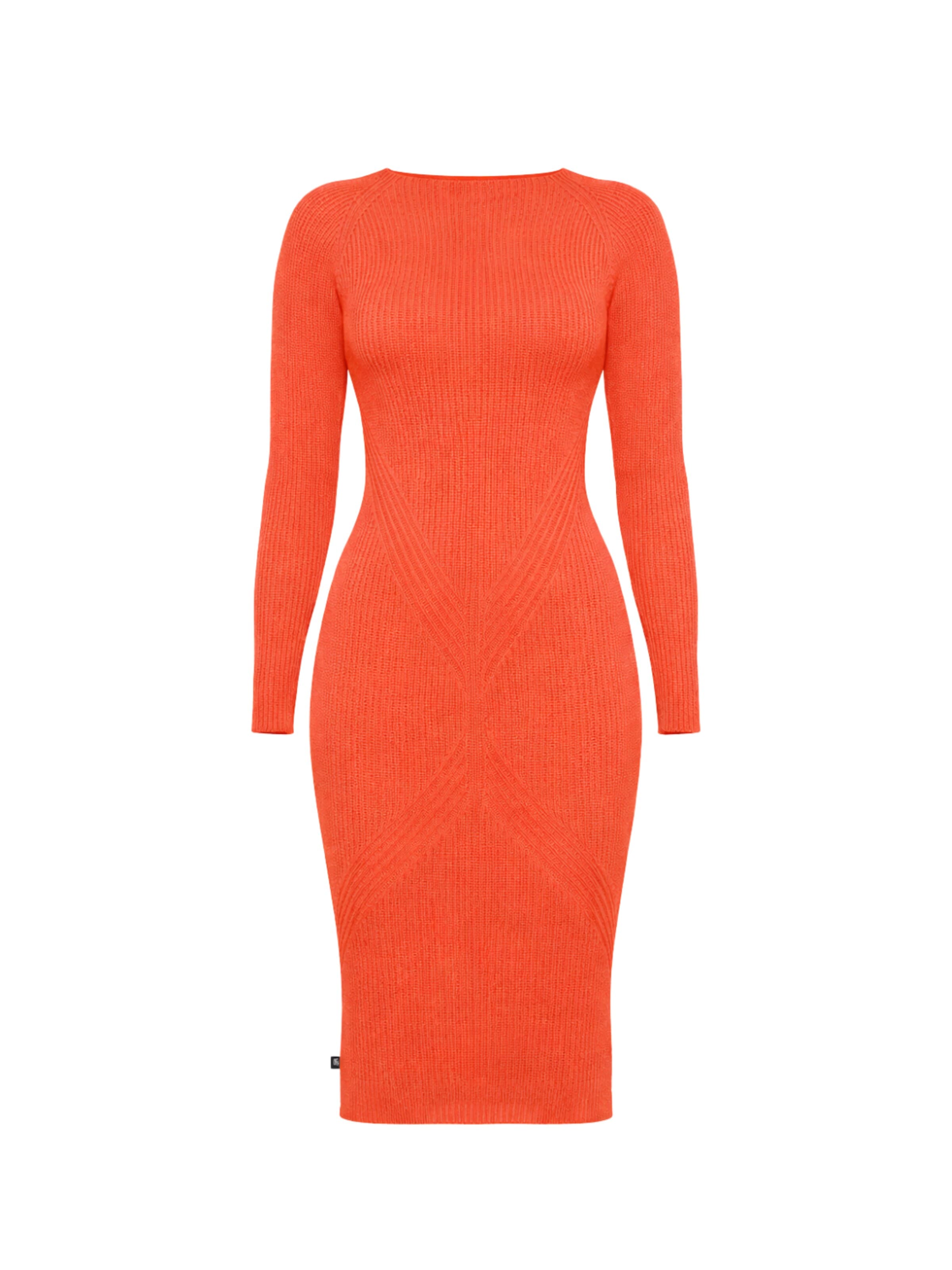 Süel knitwear - Vestido de punto 'Gabi' en naranja: frente