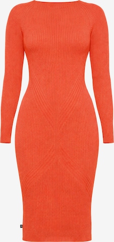 Süel knitwear - Vestido de punto 'Gabi' en naranja: frente