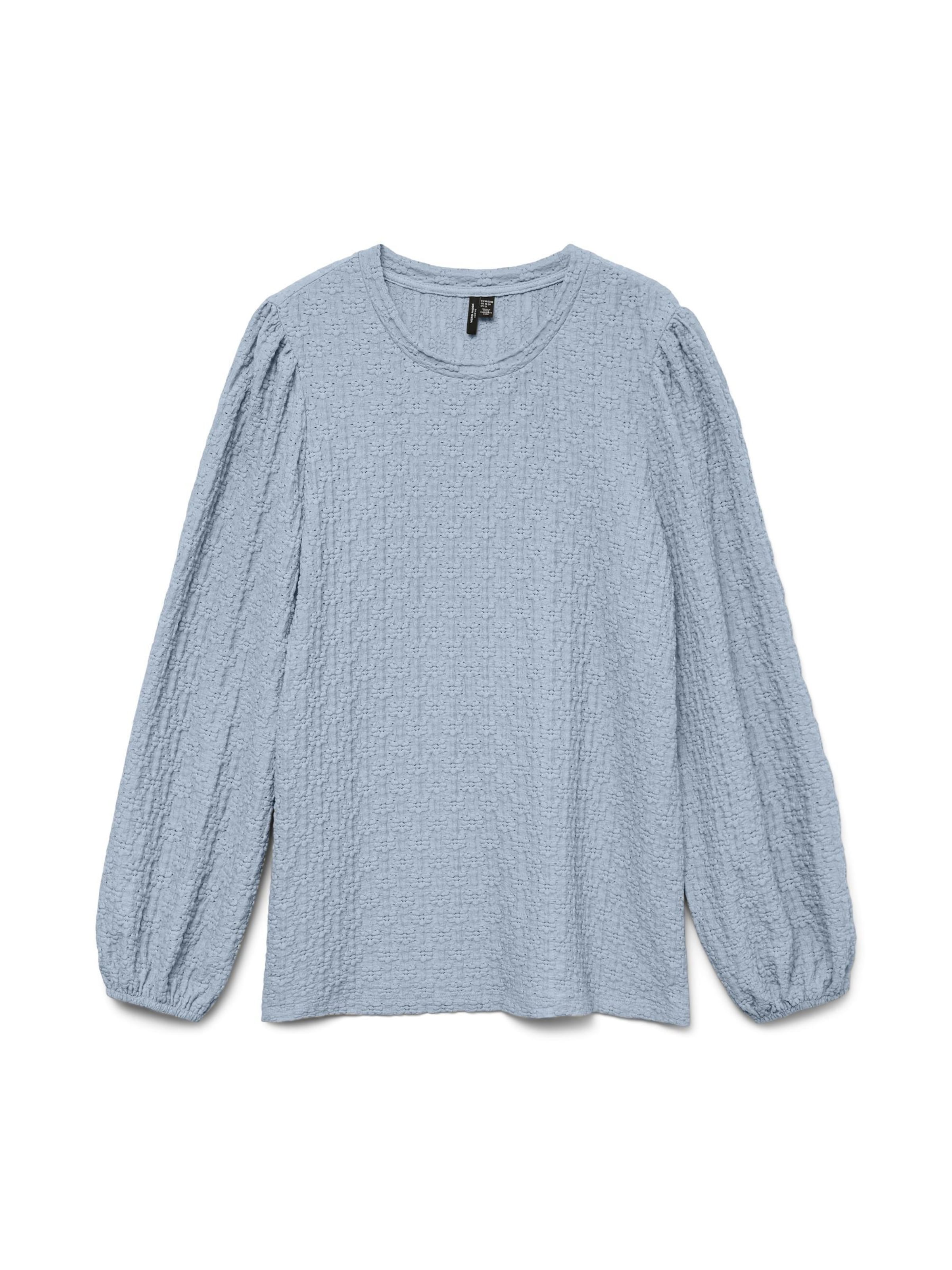 Vero Moda Curve Bluse 'VMCFlower' i blå: forside