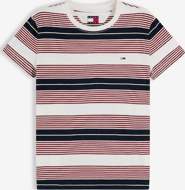 Tommy Jeans Тениска 'ESS' в бяло: отпред