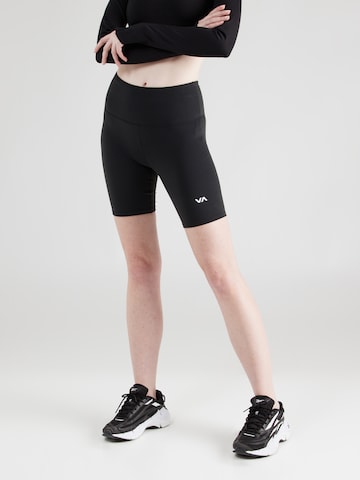 RVCA Skinny Workout Pants 'ESSENTIAL' in Black: front