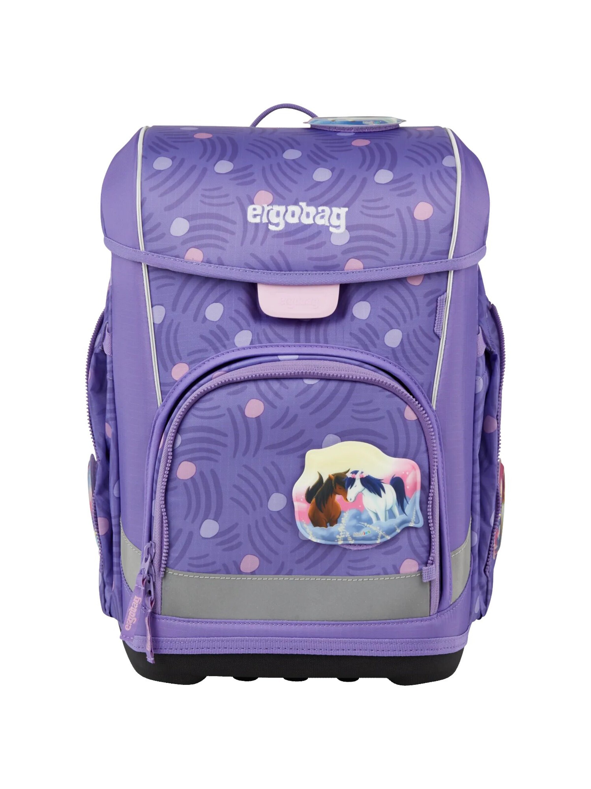 ergobag Backpack 'Schulranzen-Set cubo light Set' in Purple