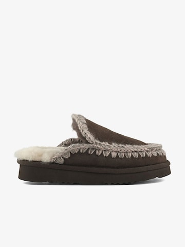 MOU - Pantufa 'Eskimo' em castanho: frente