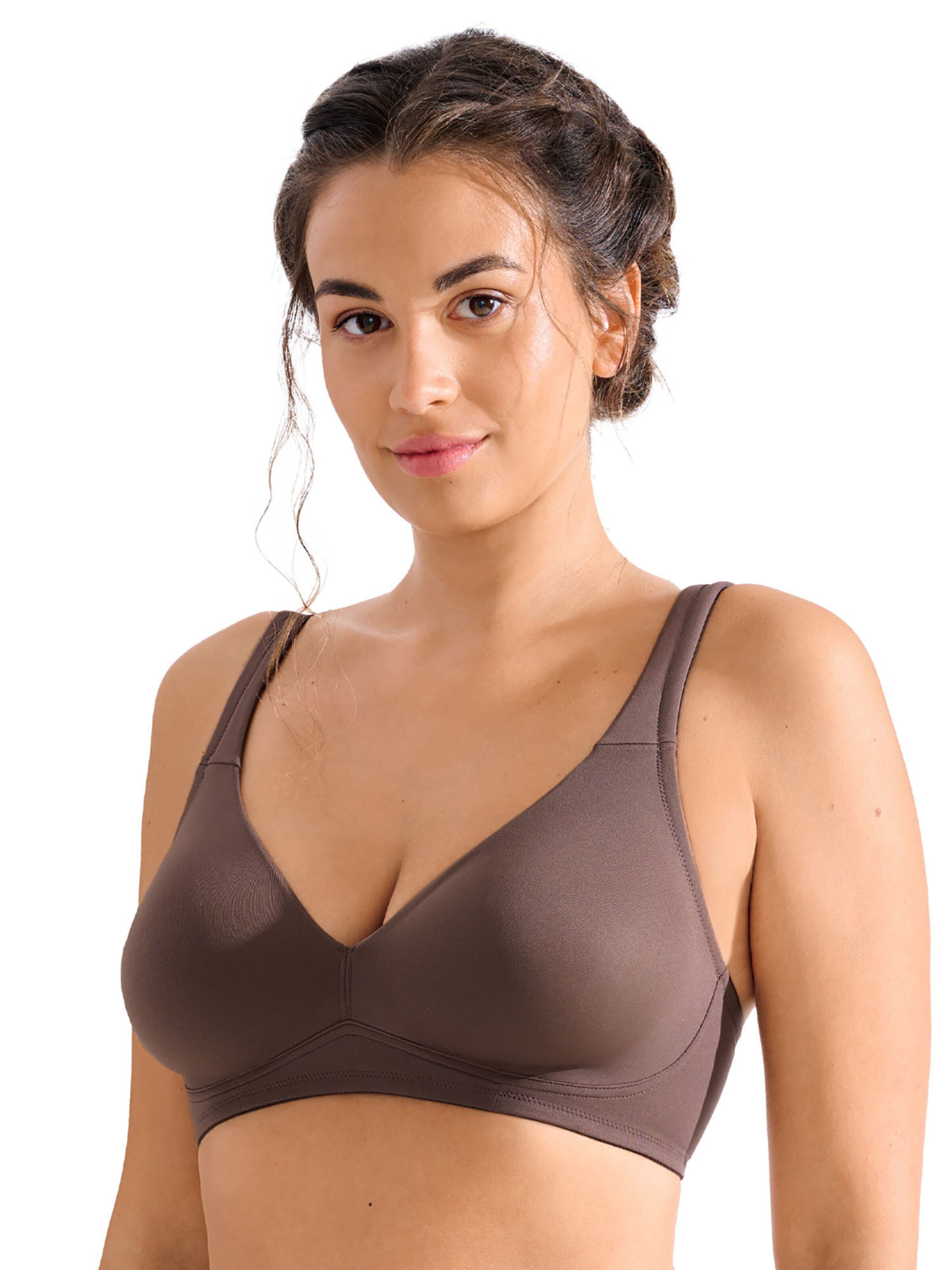 Lisca T-shirt Bra 'Maya' in Brown