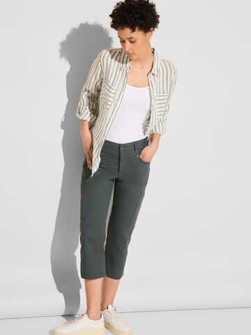 STREET ONE Slimfit Cargo nadrágok 'Yulius' - zöld
