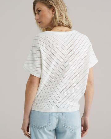 WE Fashion Πλεκτή ζακέτα σε λευκό