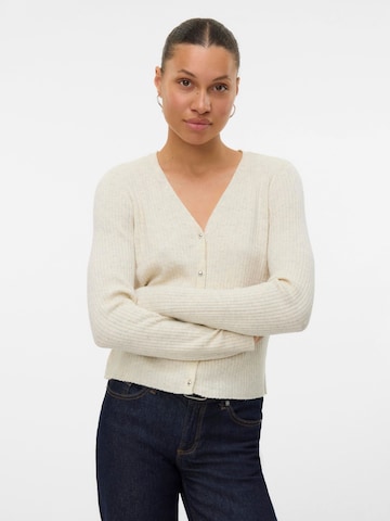 VERO MODA Gebreid vest 'VMFoolive' in Wit: voorkant