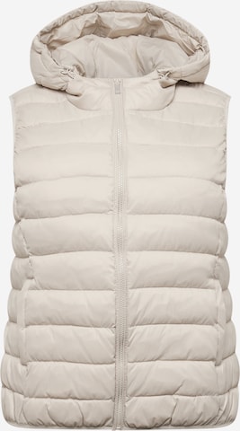 ONLY Carmakoma Bodywarmer 'TAHOE' in Beige: voorkant