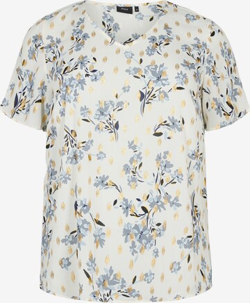 Zizzi Shirt 'XALMA' in Wit: voorkant