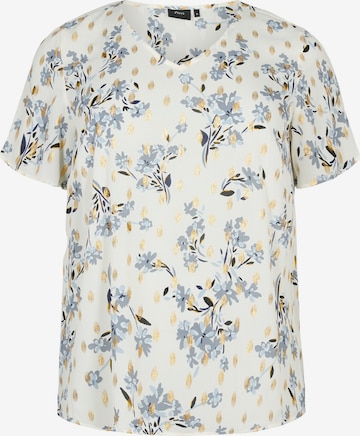 Zizzi Shirt 'XALMA' in Wit: voorkant