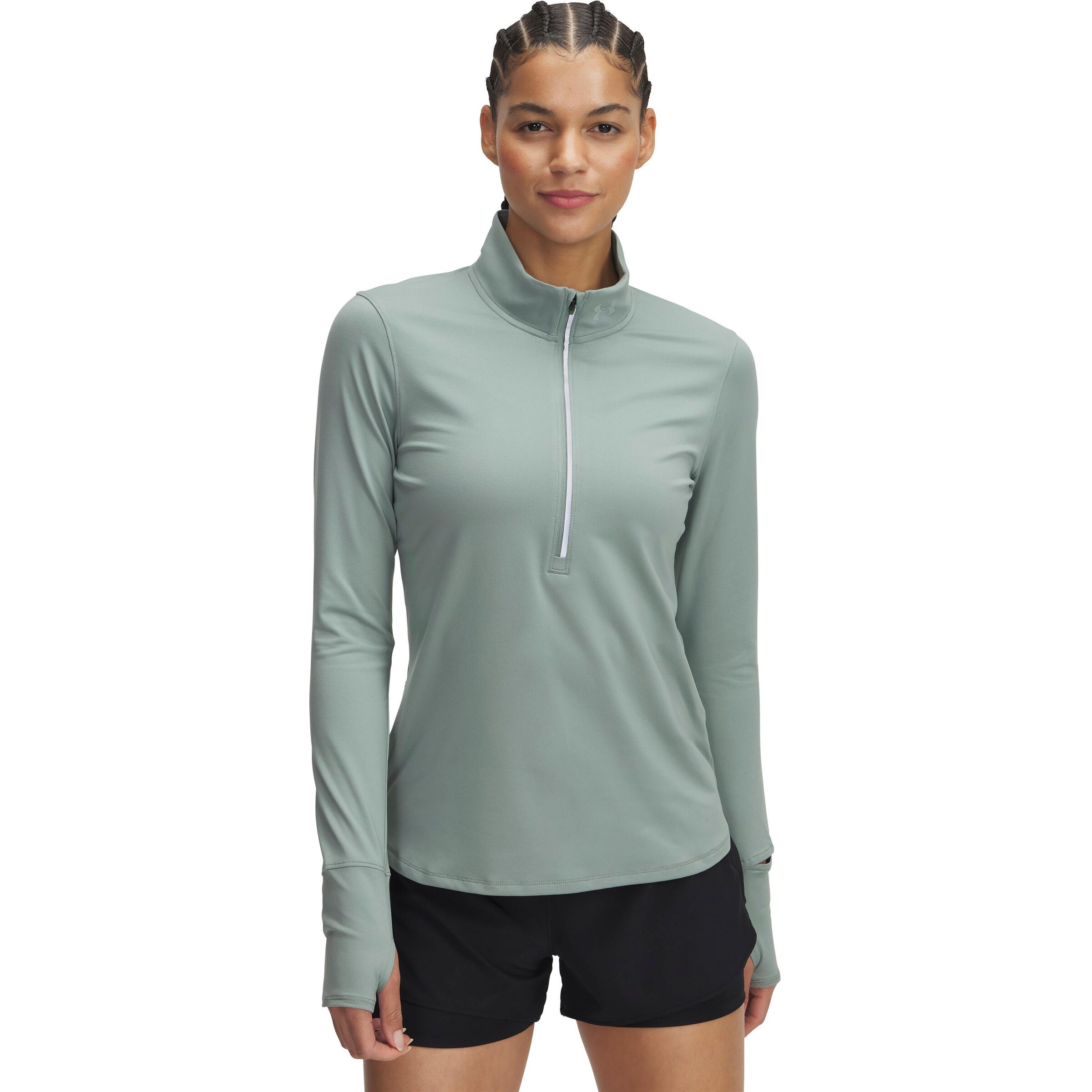 UNDER ARMOUR Funktionsshirt 'Qualifier Run' in Grün: Vorderseite