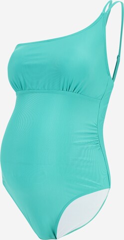 MAMALICIOUS Bralette Swimsuit 'LULU' in Blue: front