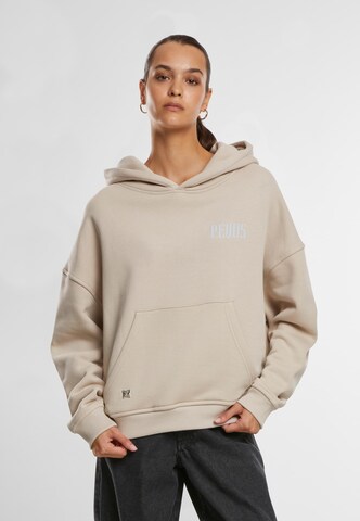 Pequs Sweatshirt in Braun: Vorderseite