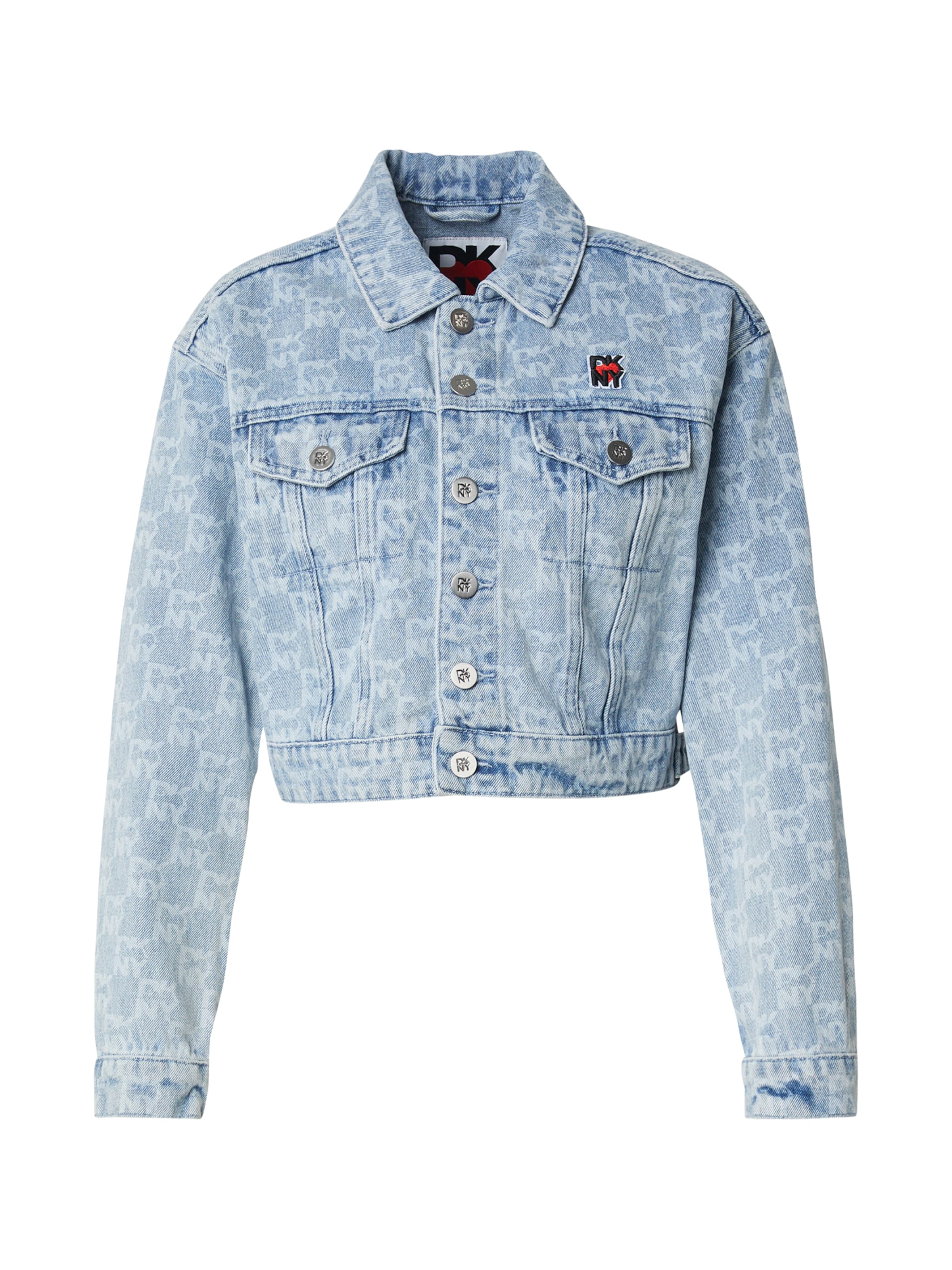 DKNY Přechodná bunda - modrá džínovina / bílá, Produkt