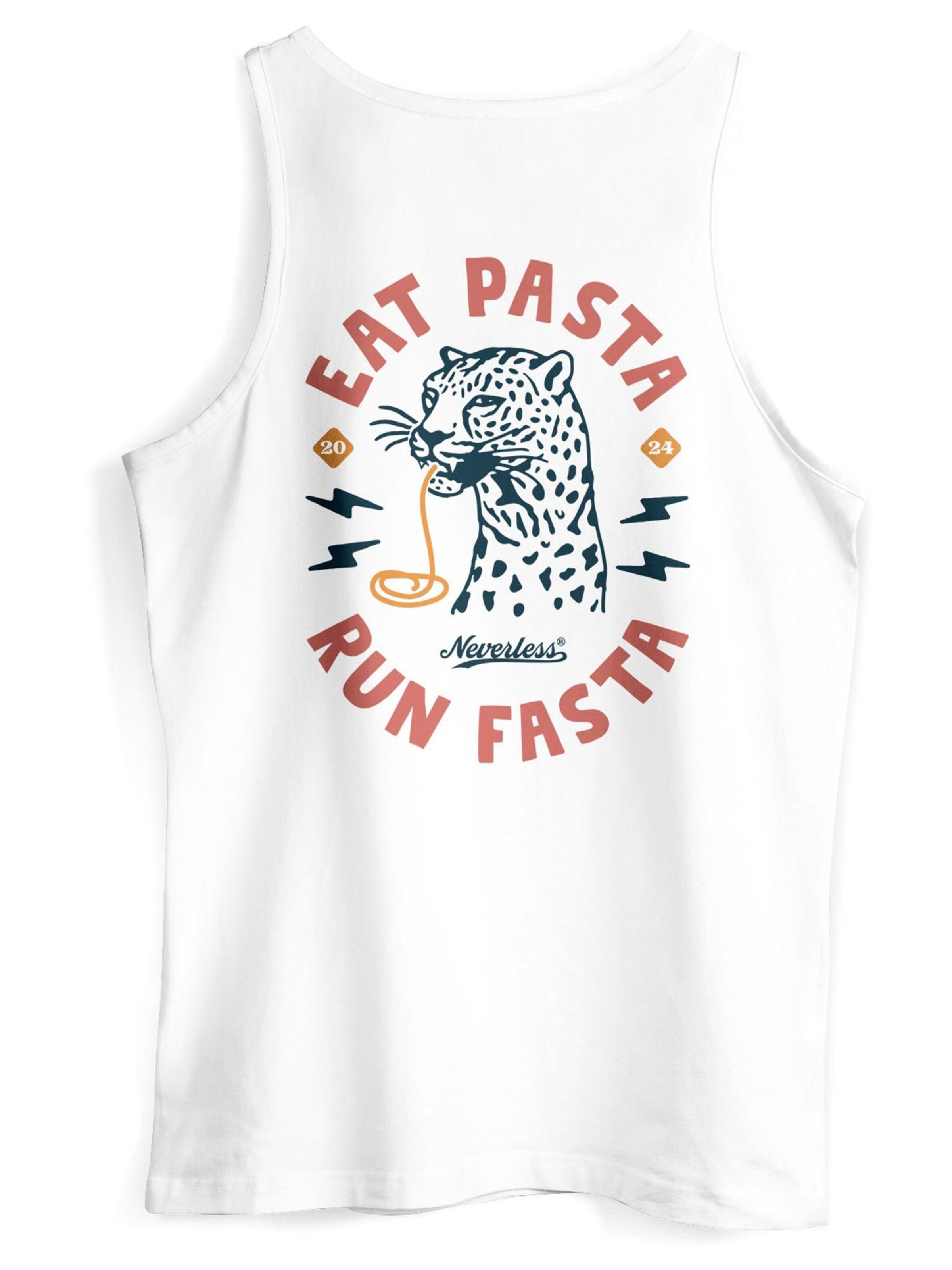 Neverless Shirt 'Eat pasta' in White