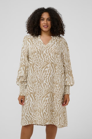 Abito camicia 'KCMahlena' di KAFFE CURVE in beige: frontale