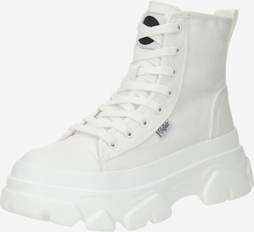 BUFFALO Lace-Up Ankle Boots 'TREMOR' in White: front