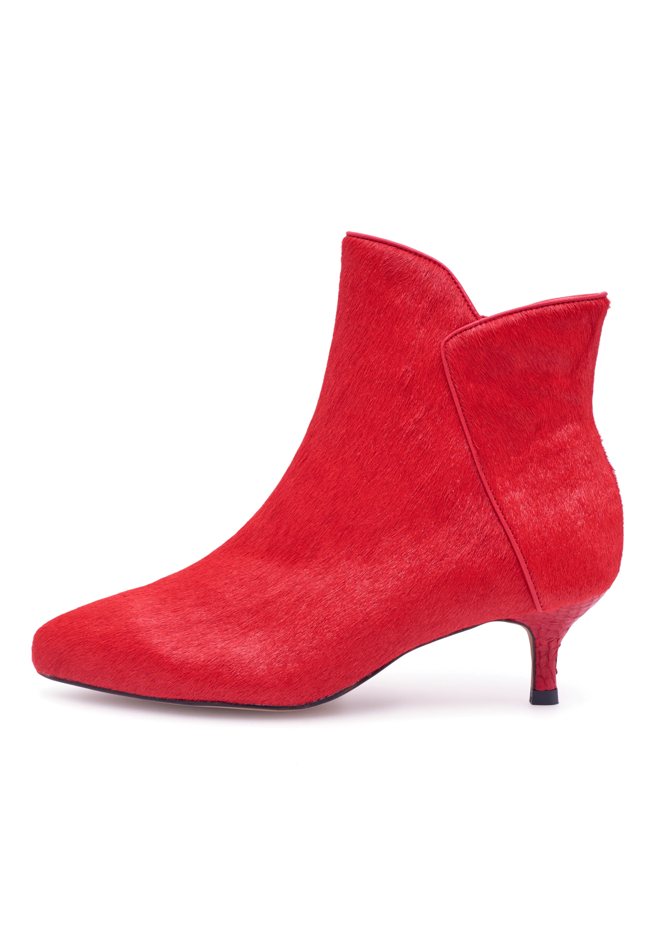 WODEN Støvletter 'Saga Cowhair' i rød: forside