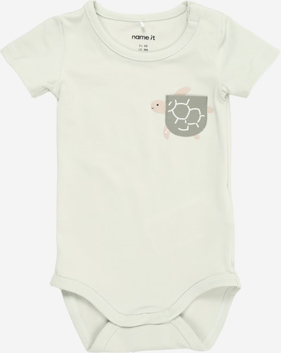 NAME IT Romper/bodysuit 'NBMJAMAL' in 80 in Taupe / Fir / Pastel green, Item view