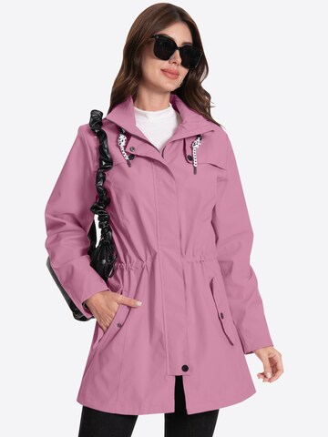 ATLASLAVA Outdoormantel 'ATLASLAVA Damen Regenjacke Lang'‌‌‌‌ in Pink