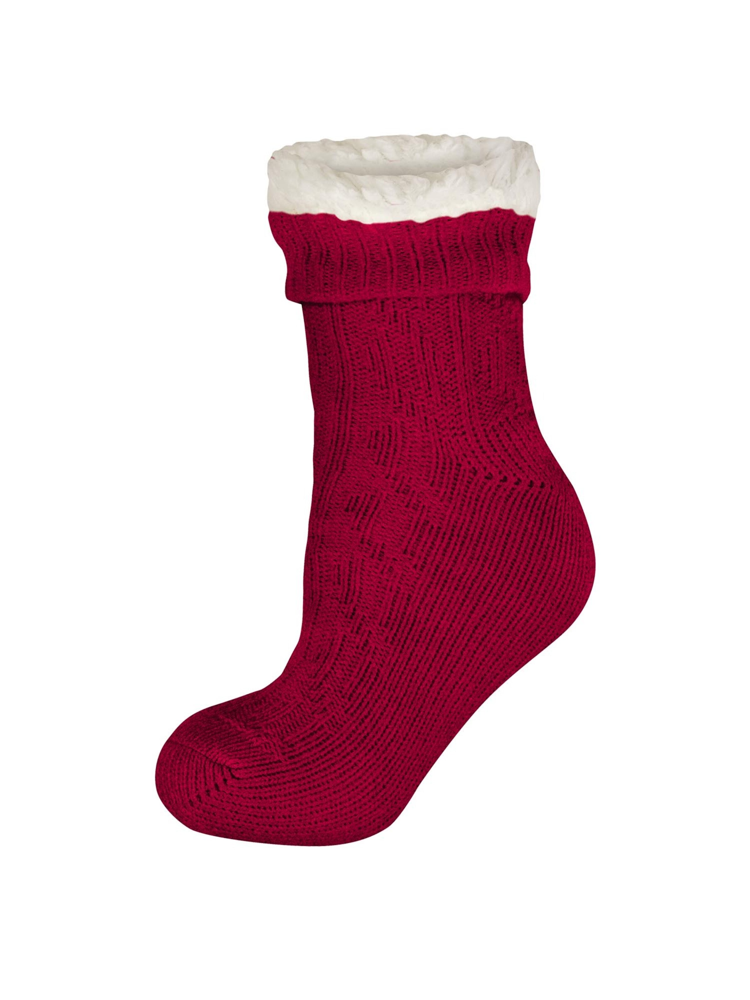 Nur Die Sokken ' Flausch Socken ' in Rood: voorkant