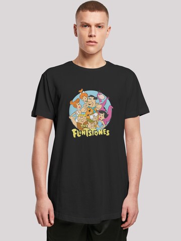 T-Shirt 'Familie Feuerstein The Flintstones' F4NT4STIC en noir : devant
