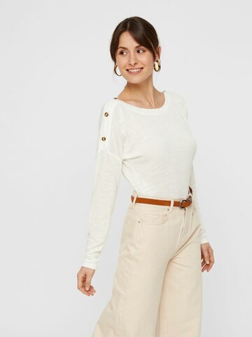 Pull-over PIECES en blanc : devant