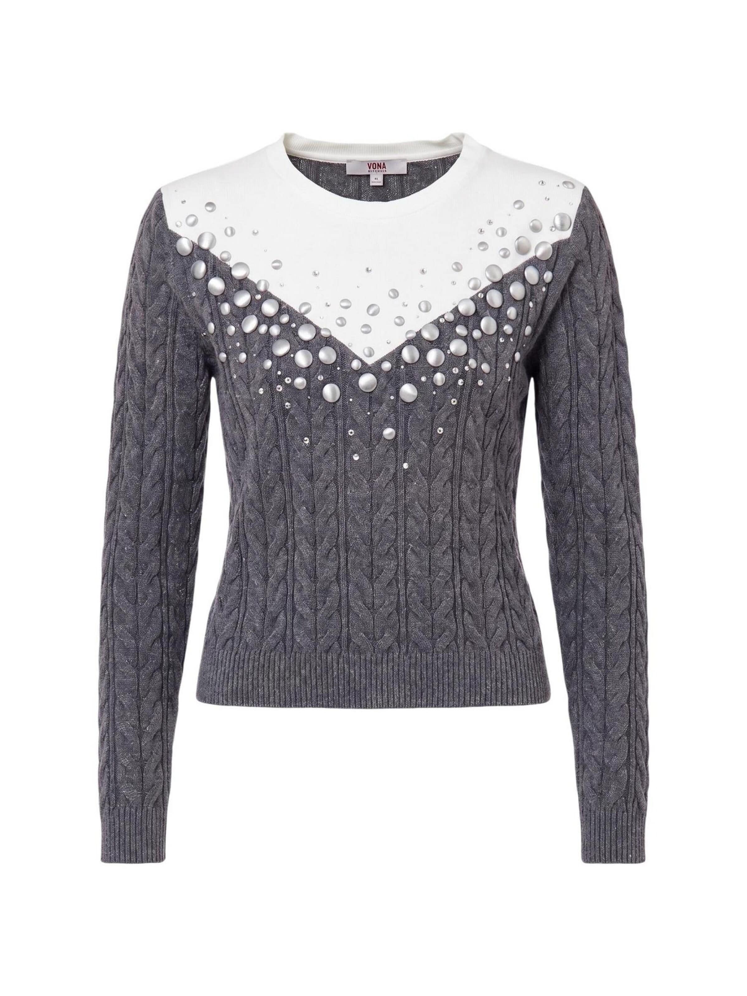 Liu Jo Pullover 'MAGLIA CHIUSA TF6187 MA25S'‌‌‌‌‌‌ in Grau: Vorderseite