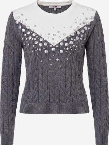 Liu Jo Pullover 'MAGLIA CHIUSA TF6187 MA25S' in Grau: Vorderseite