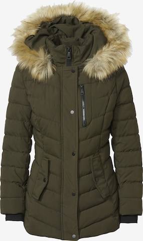 KOROSHI Winterparka in Groen: voorkant